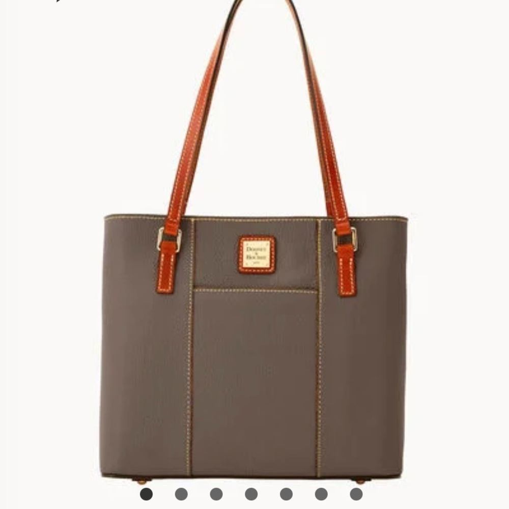 Dooney & Bourke Pebble Grain Small Lexington Tote Purse
Color-Elephant